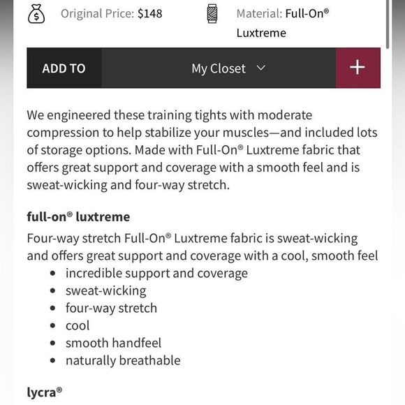 Lululemon Tight Stuff Tight I| *25"'
Chirasu Black - Picture 3 of 9